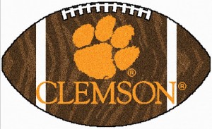 Clemson Football Shaped Rug