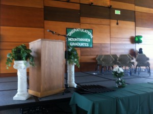 The podium in which I would meet my fate.
