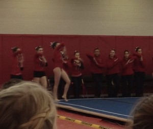 Barnstable on floor exercise at the South Sectional on Feb. 23, 2013. 