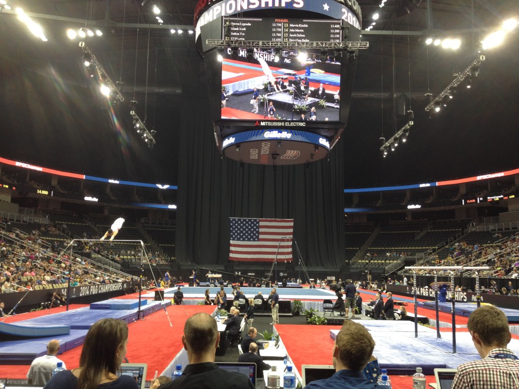 Men's Competition at the 2014 P&G Gymnastics Championships.